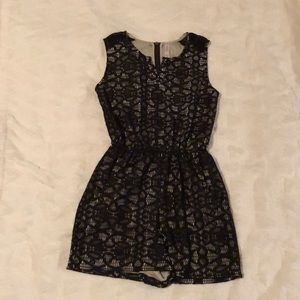 Black/Nude Lace Romper